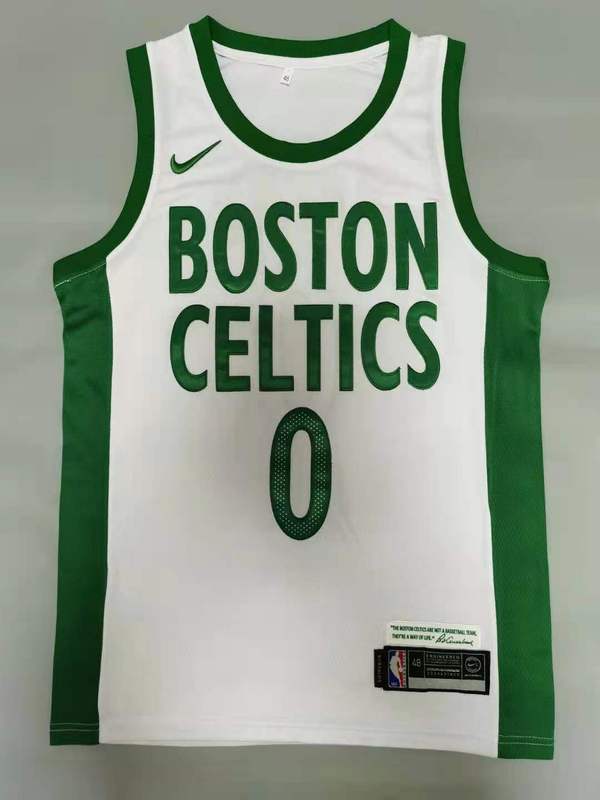 Men Boston Celtics #0 Tatum White Nike 2025 NBA Jersey style 1->->NBA Jersey